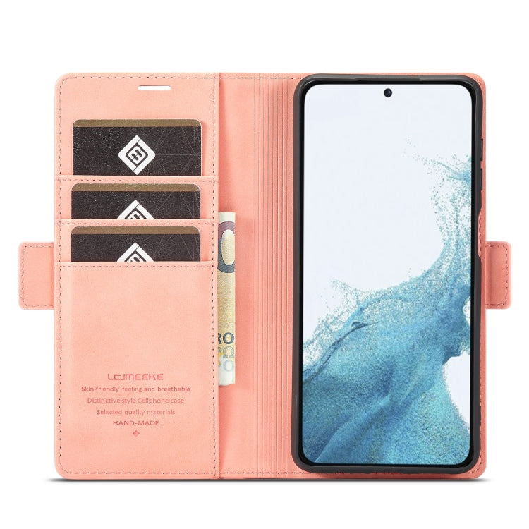 For Samsung Galaxy S23 5G LC.IMEEKE PU + TPU Skin-friendly Feeling Leather Phone Case(Rose Gold) - Galaxy S23 5G Cases by LC.IMEEKE | Online Shopping UK | buy2fix