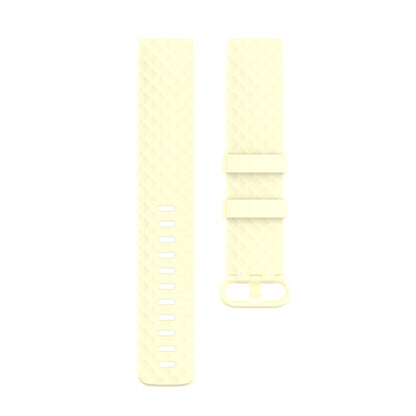 Color Buckle TPU Wrist Strap Watch Band for Fitbit Charge 4 / Charge 3 / Charge 3 SE, Size: S(Light Yellow) - Watch Bands by buy2fix | Online Shopping UK | buy2fix