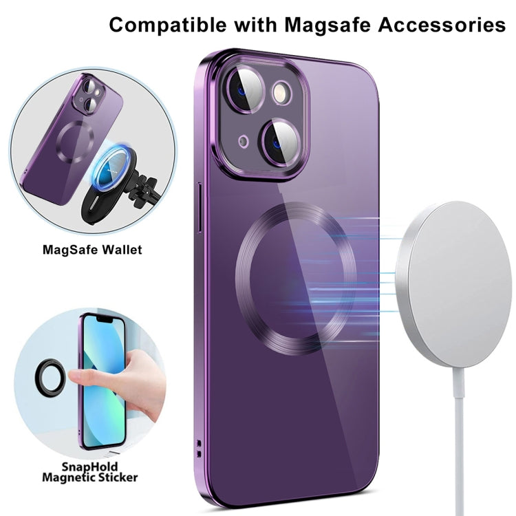 For iPhone 13 Pro Electroplating MagSafe TPU Phone Case with Lens Film(Black) - iPhone 13 Pro Cases by buy2fix | Online Shopping UK | buy2fix