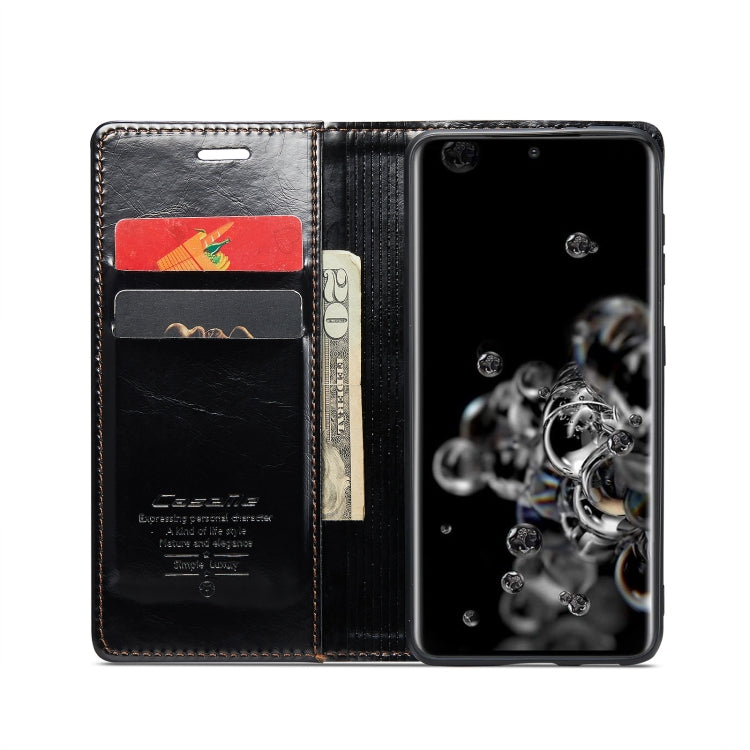 For Samsung Galaxy S20 Ultra CaseMe 003 Crazy Horse Texture Leather Phone Case(Black) - Galaxy Phone Cases by CaseMe | Online Shopping UK | buy2fix