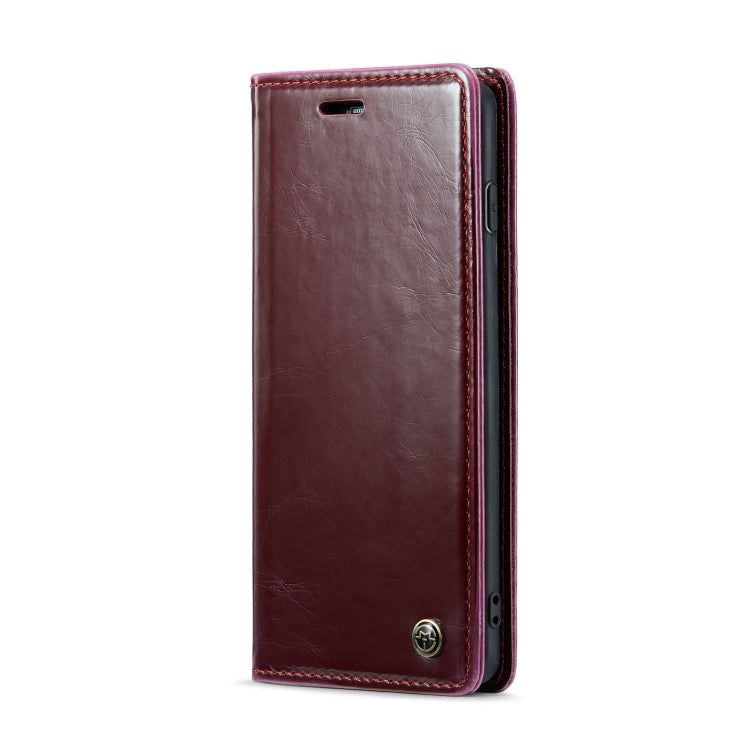 For Samsung Galaxy S10 CaseMe 003 Crazy Horse Texture Leather Phone Case(Wine Red) - Galaxy Phone Cases by CaseMe | Online Shopping UK | buy2fix