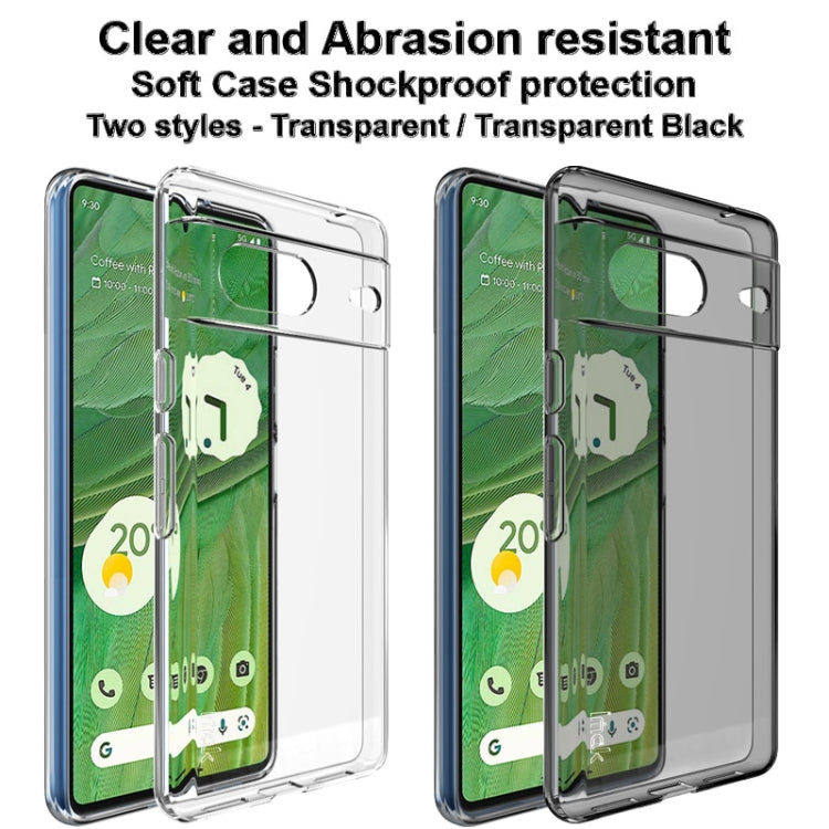 For Google Pixel 7 IMAK UX-5 Series Transparent Shockproof TPU Protective Phone Case(Transparent  Black) - Google Cases by imak | Online Shopping UK | buy2fix