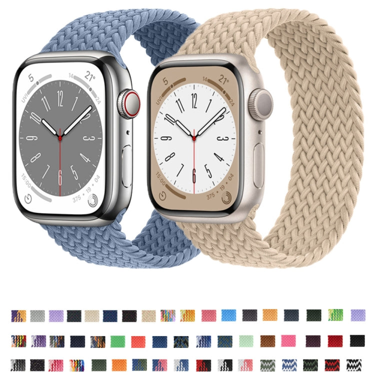 Nylon Single-turn Braided Watch Band For Apple Watch Ultra 49mm&Watch Ultra 2 49mm / Series 9&8&7 45mm / SE 3&SE 2&6&SE&5&4 44mm / 3&2&1 42mm, Length:155mm(Blue Camouflage) - Watch Bands by HAWEEL | Online Shopping UK | buy2fix