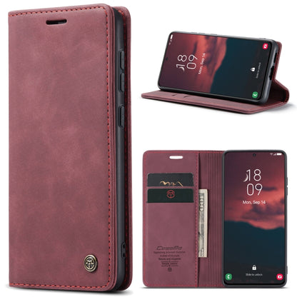 For Samsung Galaxy S23+ 5G CaseMe 013 Multifunctional Horizontal Flip Leather Phone Case(Wine Red) - Galaxy S23+ 5G Cases by CaseMe | Online Shopping UK | buy2fix