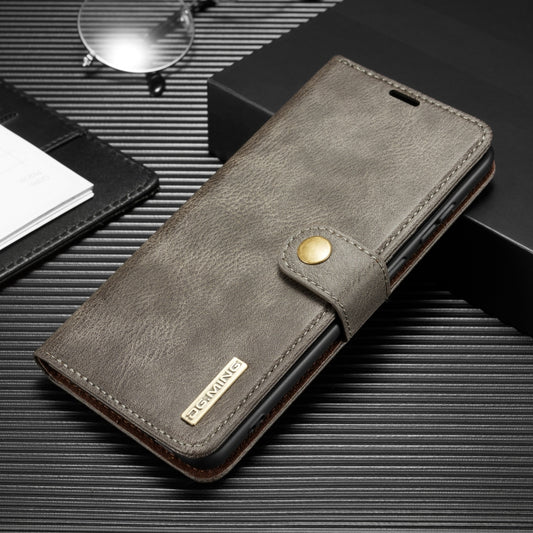 For Galaxy S20+ DG.MING Crazy Horse Texture Flip Detachable Magnetic Leather Case with Holder & Card Slots & Wallet(Grey) - Galaxy Phone Cases by DG.MING | Online Shopping UK | buy2fix