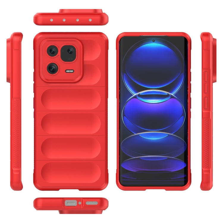 For Xiaomi 13 Pro 5G Magic Shield TPU + Flannel Phone Case(Dark Grey) - 13 Pro Cases by buy2fix | Online Shopping UK | buy2fix