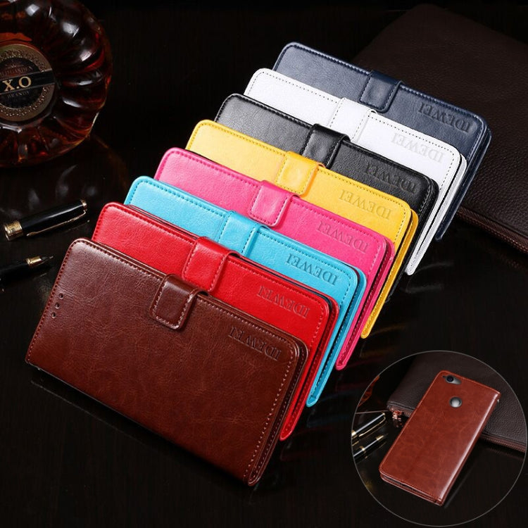 For Blackview R7 idewei Crazy Horse Texture Horizontal Flip Leather Case with Holder & Card Slots & Wallet(Red) - More Brand by idewei | Online Shopping UK | buy2fix