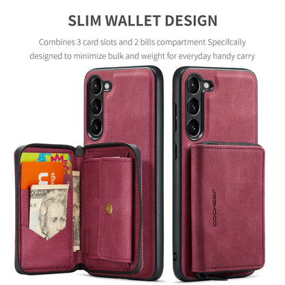 For Samsung Galaxy S24 5G JEEHOOD Magnetic Zipper Horizontal Flip Leather Phone Case(Red) - Galaxy S24 5G Cases by JEEHOOD | Online Shopping UK | buy2fix