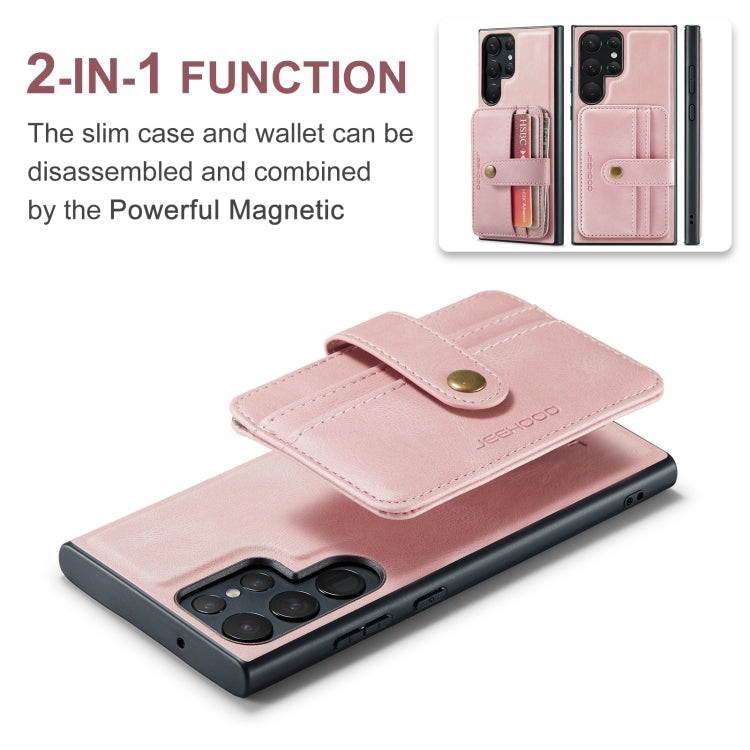 For Samsung Galaxy S24 Ultra 5G JEEHOOD RFID Blocking Anti-Theft Magnetic Phone Case(Pink) - Galaxy S24 Ultra 5G Cases by JEEHOOD | Online Shopping UK | buy2fix