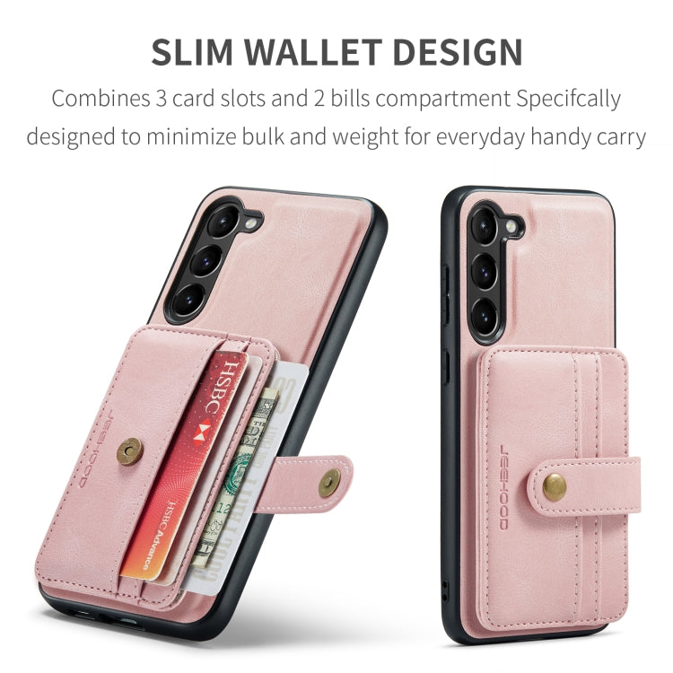 For Samsung Galaxy S24+ 5G JEEHOOD RFID Blocking Anti-Theft Magnetic Phone Case(Pink) - Galaxy S24+ 5G Cases by JEEHOOD | Online Shopping UK | buy2fix