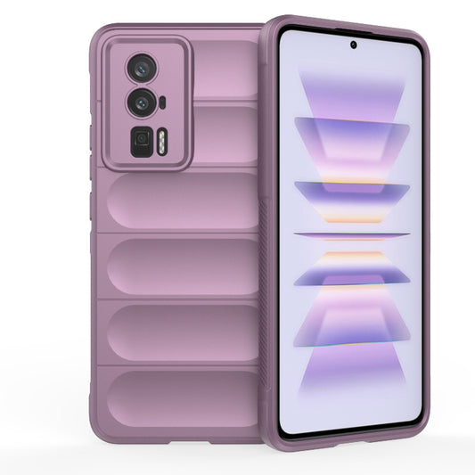 For Xiaomi Redmi K60 Pro Magic Shield TPU + Flannel Phone Case(Purple) - Xiaomi Cases by buy2fix | Online Shopping UK | buy2fix