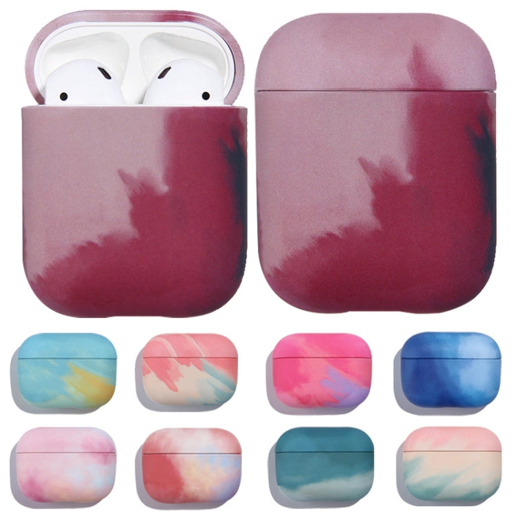 For AirPods 1 / 2 Ink Painting Water Sticker PC Earphone Case(Ink Rainbow) - For AirPods 1/2 by buy2fix | Online Shopping UK | buy2fix