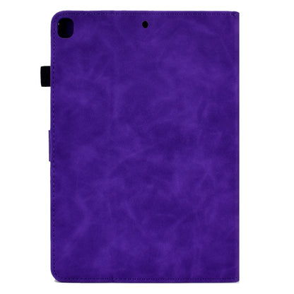 For Samsung Galaxy Tab S6 Lite P610 Peony Butterfly Embossed Leather Smart Tablet Case(Purple) - Tab S6 Lite P610 / P615 by buy2fix | Online Shopping UK | buy2fix