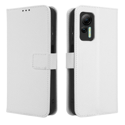 For Ulefone Note 14 Diamond Texture Leather Phone Case(White) - Ulefone Cases by buy2fix | Online Shopping UK | buy2fix