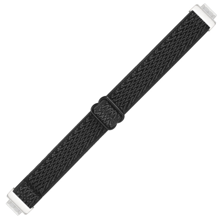 For Fitbit Inspire 2 Buckle Wave Braided Nylon Watch Band(Black) - Watch Bands by buy2fix | Online Shopping UK | buy2fix