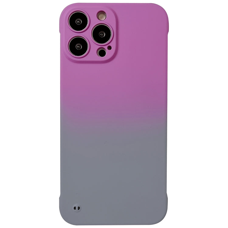 For iPhone XS Max Frameless Skin Feel Gradient Phone Case(Dark Purple + Grey) - More iPhone Cases by buy2fix | Online Shopping UK | buy2fix