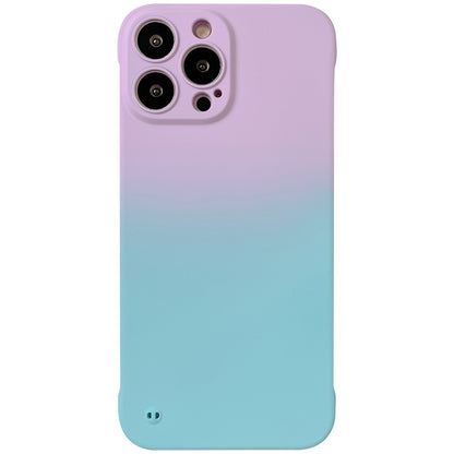 For iPhone XR Frameless Skin Feel Gradient Phone Case(Light Purple + Light Blue) - More iPhone Cases by buy2fix | Online Shopping UK | buy2fix