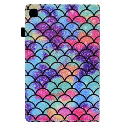 For Samsung Galaxy Tab S6 Lite P610 Colored Drawing Stitching Elastic Band Leather Smart Tablet Case(Wavy Pattern) - Tab S6 Lite P610 / P615 by buy2fix | Online Shopping UK | buy2fix