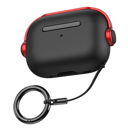 For AirPods Pro 2 Wireless Earphones TPU Protective Case(Black Red) - For AirPods Pro 2 by buy2fix | Online Shopping UK | buy2fix