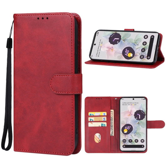 For Google Pixel 8 Leather Phone Case(Red) - Google Cases by buy2fix | Online Shopping UK | buy2fix