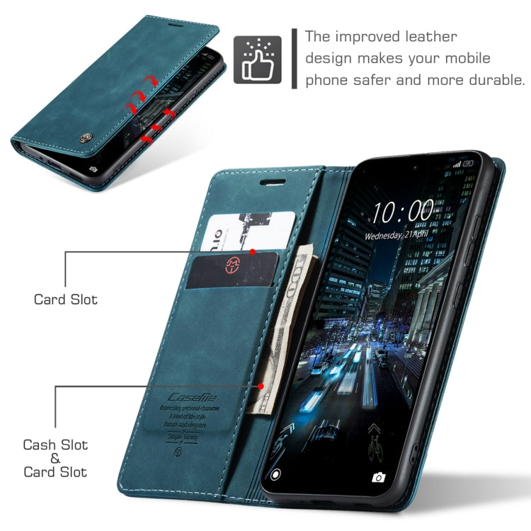 For Xiaomi Redmi 11A / 12C CaseMe 013 Multifunctional Horizontal Flip Leather Phone Case(Blue) - Xiaomi Cases by CaseMe | Online Shopping UK | buy2fix