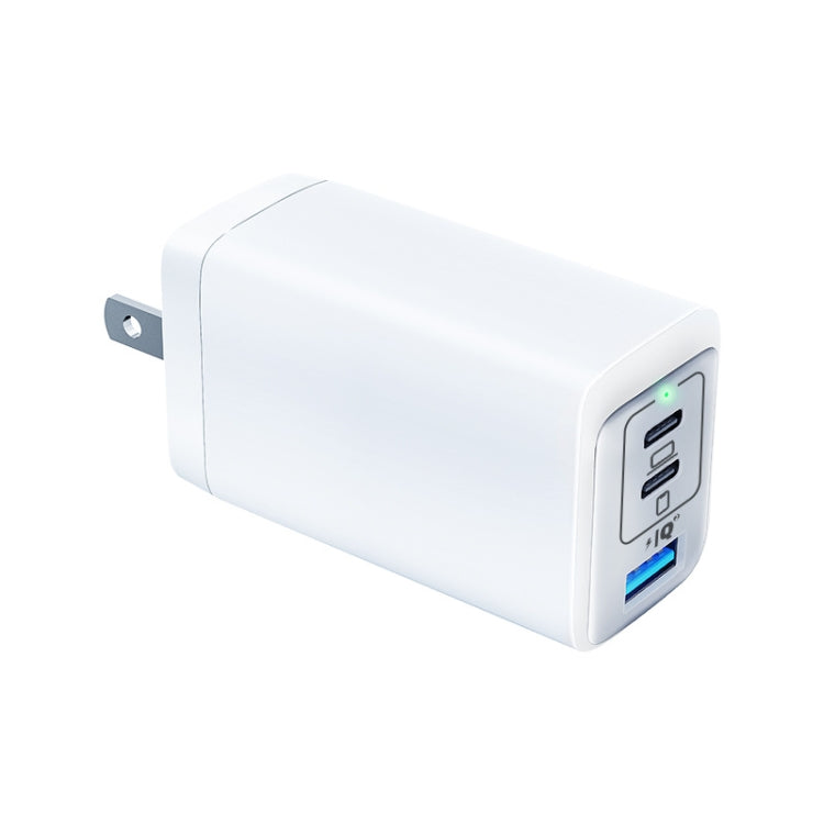 65W Dual PD USB-C / Type-C + USB 3-Port Gan Fast Charging Charger, Plug:US Plug(White) - USB Charger by buy2fix | Online Shopping UK | buy2fix