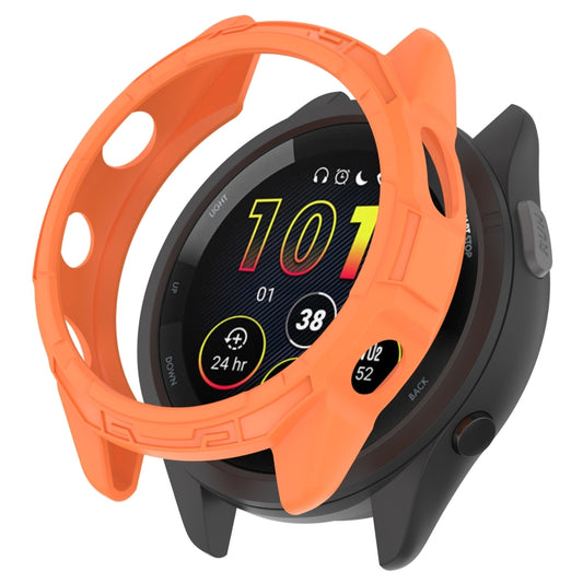 For Garmin Forerunner 265S Armor Hollow Watch Protective Case(Orange) - Watch Cases by buy2fix | Online Shopping UK | buy2fix