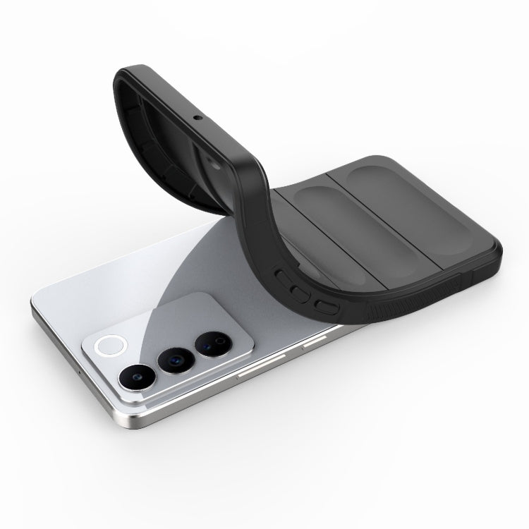 For vivo S16e 5G Magic Shield TPU + Flannel Phone Case(Grey) - vivo Cases by buy2fix | Online Shopping UK | buy2fix