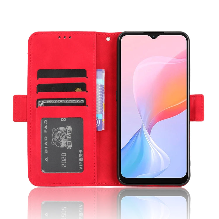 For Blackview A85 Skin Feel Calf Texture Card Slots Leather Phone Case(Red) - More Brand by buy2fix | Online Shopping UK | buy2fix