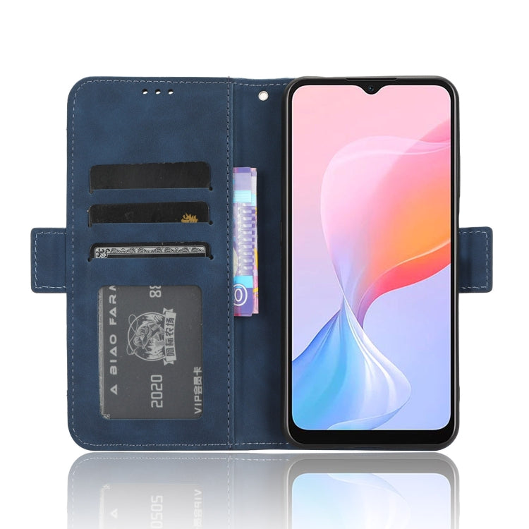 For Blackview A85 Skin Feel Calf Texture Card Slots Leather Phone Case(Blue) - More Brand by buy2fix | Online Shopping UK | buy2fix