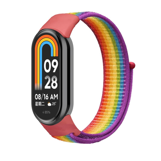 For Xiaomi Mi Band 8 Loop Nylon Watch Band(Rainbow) - Watch Bands by buy2fix | Online Shopping UK | buy2fix