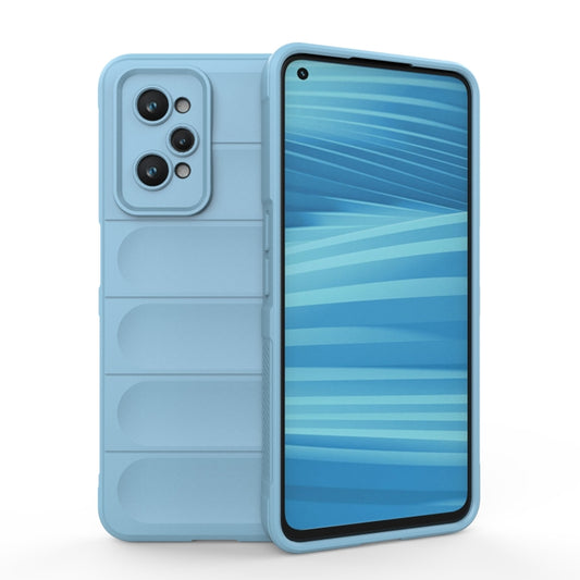 For Realme GT2 Magic Shield TPU + Flannel Phone Case(Light Blue) - Realme Cases by buy2fix | Online Shopping UK | buy2fix