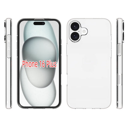 For iPhone 16 Plus Waterproof Texture TPU Phone Case(Transparent) - More iPhone Cases by buy2fix | Online Shopping UK | buy2fix