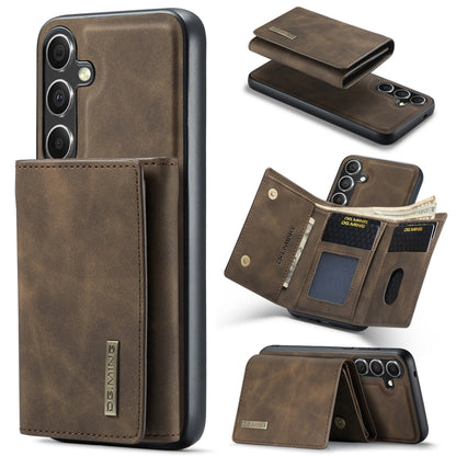 For Samsung Galaxy S24 5G DG.MING M1 Series 3-Fold Multi Card Wallet + Magnetic Phone Case(Coffee) - Galaxy S24 5G Cases by DG.MING | Online Shopping UK | buy2fix