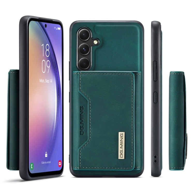 For Samsung Galaxy A54 5G DG.MING M2 Series 3-Fold Multi Card Bag + Magnetic Phone Case(Green) - Galaxy Phone Cases by DG.MING | Online Shopping UK | buy2fix