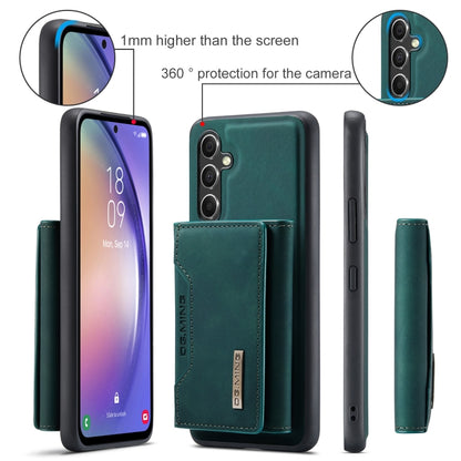 For Samsung Galaxy A35 5G DG.MING M2 Series 3-Fold Multi Card Bag + Magnetic Phone Case(Green) - Galaxy Phone Cases by DG.MING | Online Shopping UK | buy2fix