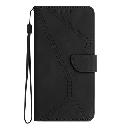 For Motorola Moto G Play 5G 2024 Stitching Embossed Leather Phone Case(Black) - Motorola Cases by buy2fix | Online Shopping UK | buy2fix