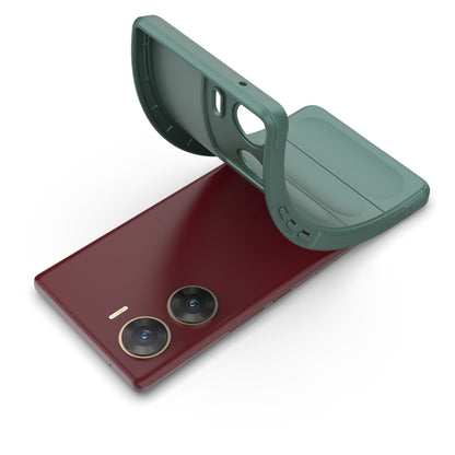 For vivo V29e 4G Global Magic Shield TPU + Flannel Phone Case(Dark Green) - vivo Cases by buy2fix | Online Shopping UK | buy2fix