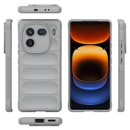For vivo iQOO 12 Pro 5G Magic Shield TPU + Flannel Phone Case(Grey) - iQOO 12 Pro Cases by buy2fix | Online Shopping UK | buy2fix