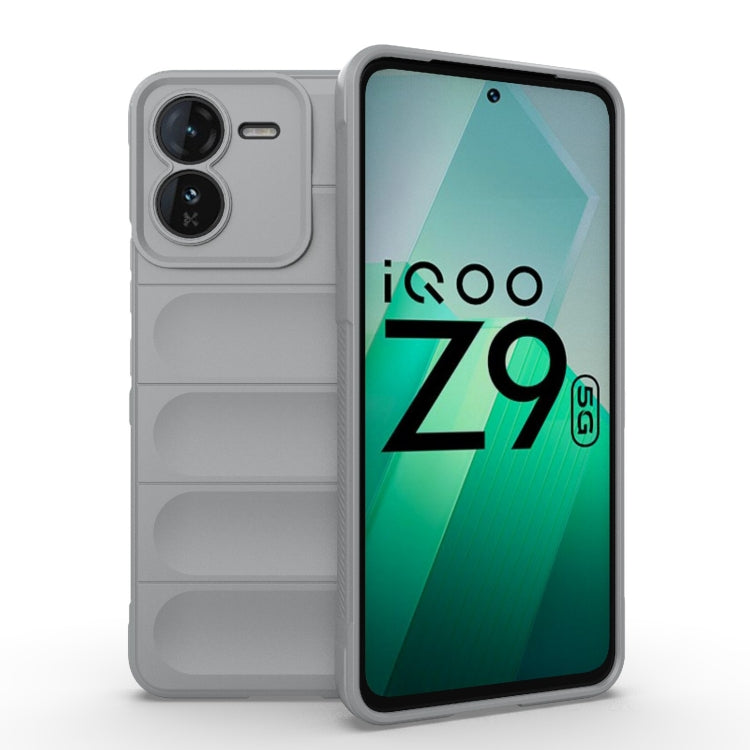 For vivo iQOO Z9 5G Magic Shield TPU + Flannel Phone Case(Grey) - vivo Cases by buy2fix | Online Shopping UK | buy2fix