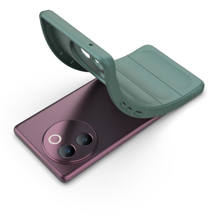 For vivo V30e 5G Global Magic Shield TPU + Flannel Phone Case(Black) - vivo Cases by buy2fix | Online Shopping UK | buy2fix