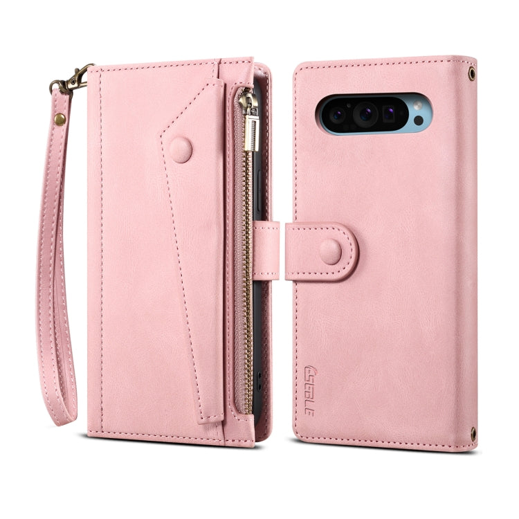 For Google Pixel 9 / 9 Pro ESEBLE Retro Frosted RFID Flip Leather Phone Case(Rose Gold) - Google Cases by ESEBLE | Online Shopping UK | buy2fix