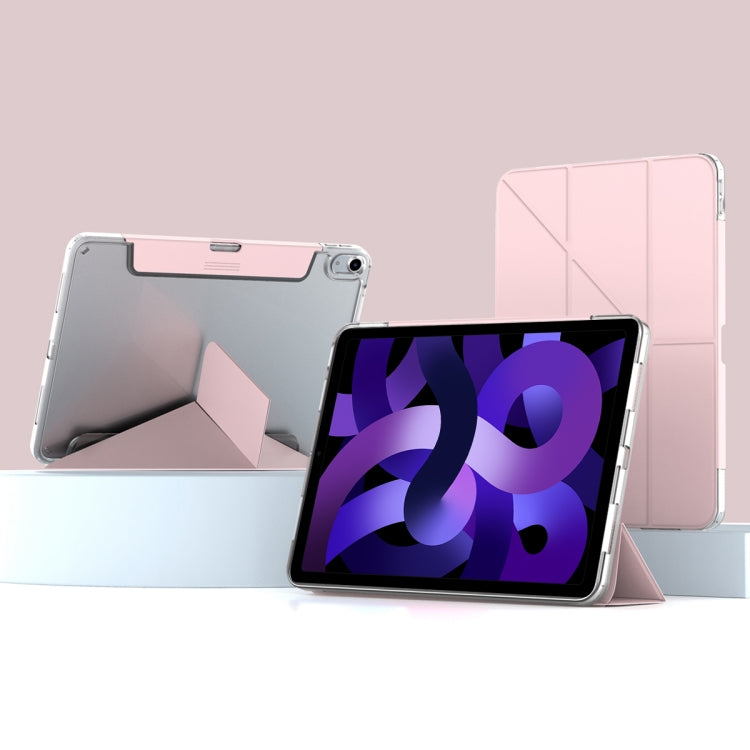 For iPad  Air 2022 / 2020 10.9 Mutural Deformation Stand Smart Leather Tablet Case(Pink) - iPad Air (2022) / (2020) 10.9 Cases by Mutural | Online Shopping UK | buy2fix