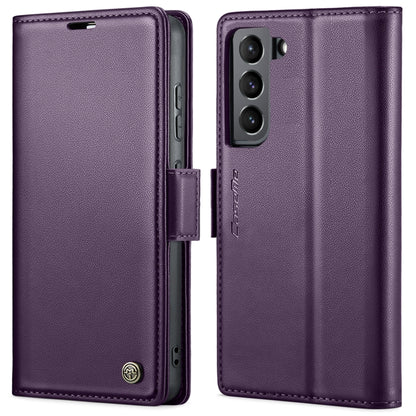 For Samsung Galaxy S21 5G CaseMe 023 Butterfly Buckle Litchi Texture RFID Anti-theft Leather Phone Case(Pearly Purple) - Galaxy S21 5G Cases by CaseMe | Online Shopping UK | buy2fix