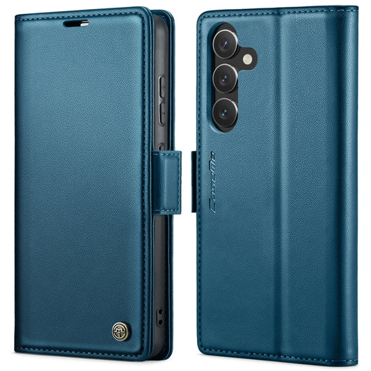 For Samsung Galaxy S24 CaseMe 023 Butterfly Buckle Litchi Texture RFID Anti-theft Leather Phone Case(Blue) - Galaxy S24 5G Cases by CaseMe | Online Shopping UK | buy2fix