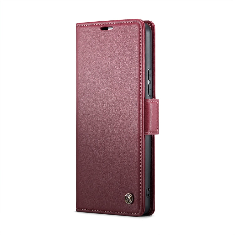 For Xiaomi 13T/13T Pro CaseMe 023 Butterfly Buckle Litchi Texture RFID Anti-theft Leather Phone Case(Wine Red) - Xiaomi Cases by CaseMe | Online Shopping UK | buy2fix