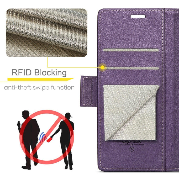 For Xiaomi 14 Pro CaseMe 023 Butterfly Buckle Litchi Texture RFID Anti-theft Leather Phone Case(Pearly Purple) - 14 Pro Cases by CaseMe | Online Shopping UK | buy2fix