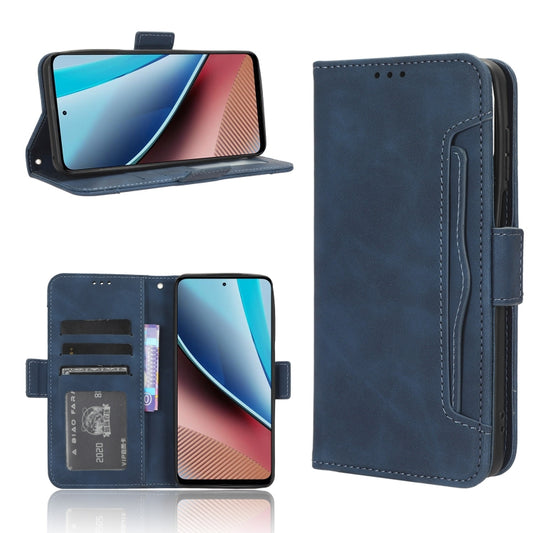 For Motorola Moto G Stylus 4G 2023 Skin Feel Calf Texture Card Slots Leather Phone Case(Blue) - Motorola Cases by buy2fix | Online Shopping UK | buy2fix