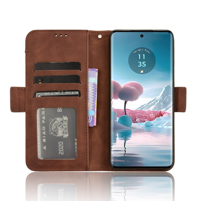 For Motorola Edge 40 Neo 5G Skin Feel Calf Texture Card Slots Leather Phone Case(Brown) - Motorola Cases by buy2fix | Online Shopping UK | buy2fix