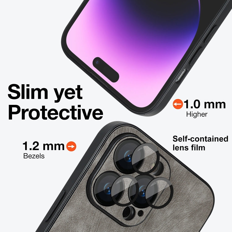 For iPhone 11 Pro Skin Feel Leather MagSafe Magnetic Phone Case(Grey) - iPhone 11 Pro Cases by buy2fix | Online Shopping UK | buy2fix